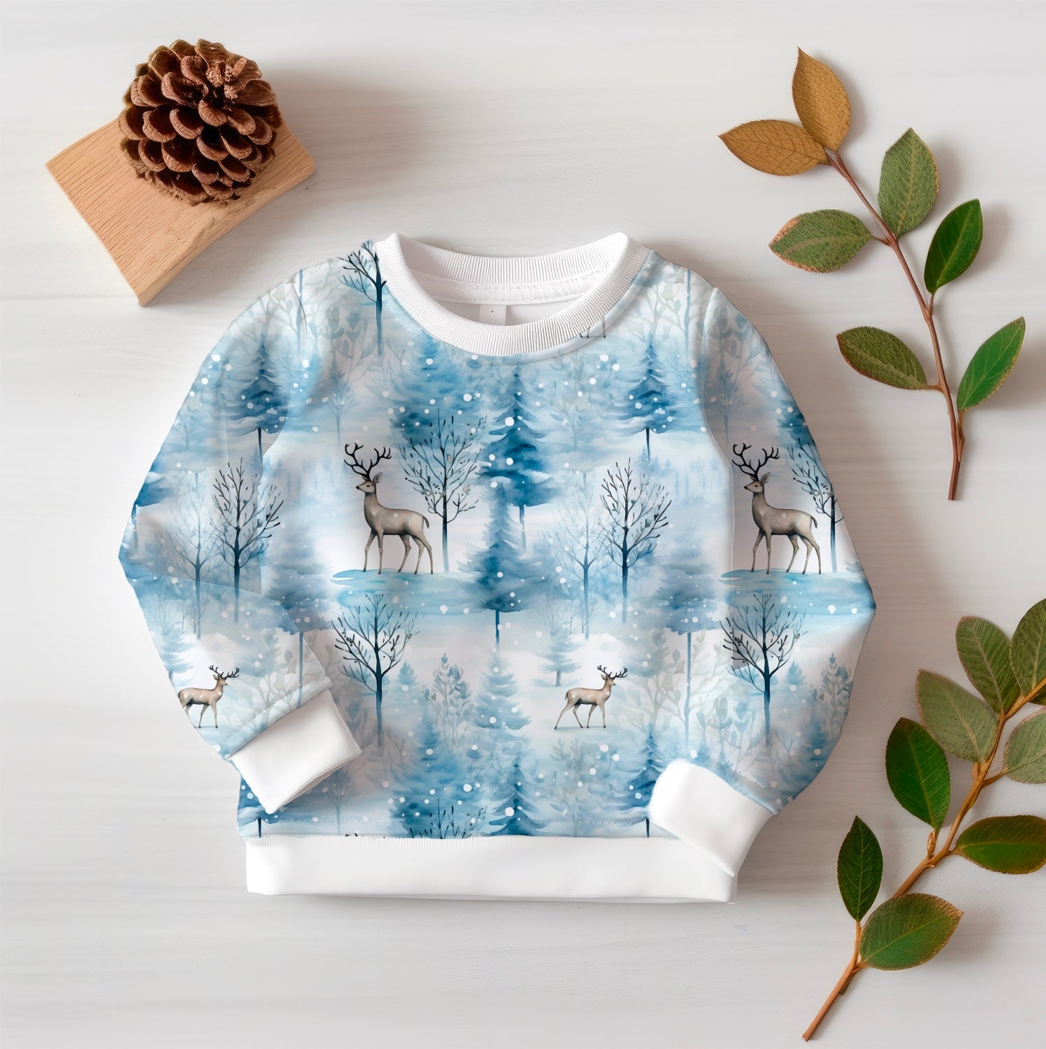 Hirsch in einer Winterlandschaft  Wintervorbestellung